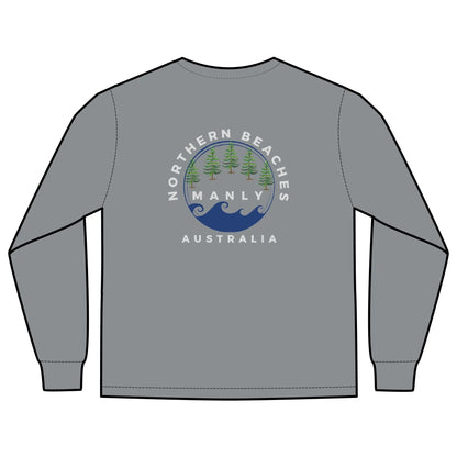 Long Sleeve Pocket T-Shirt Northern Beaches 2x custom logo 