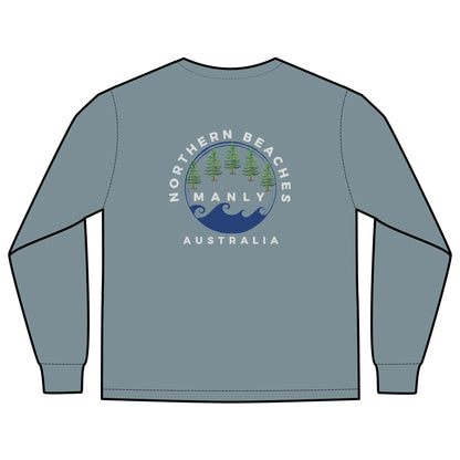 Long Sleeve Pocket T-Shirt Northern Beaches 2x custom logo 