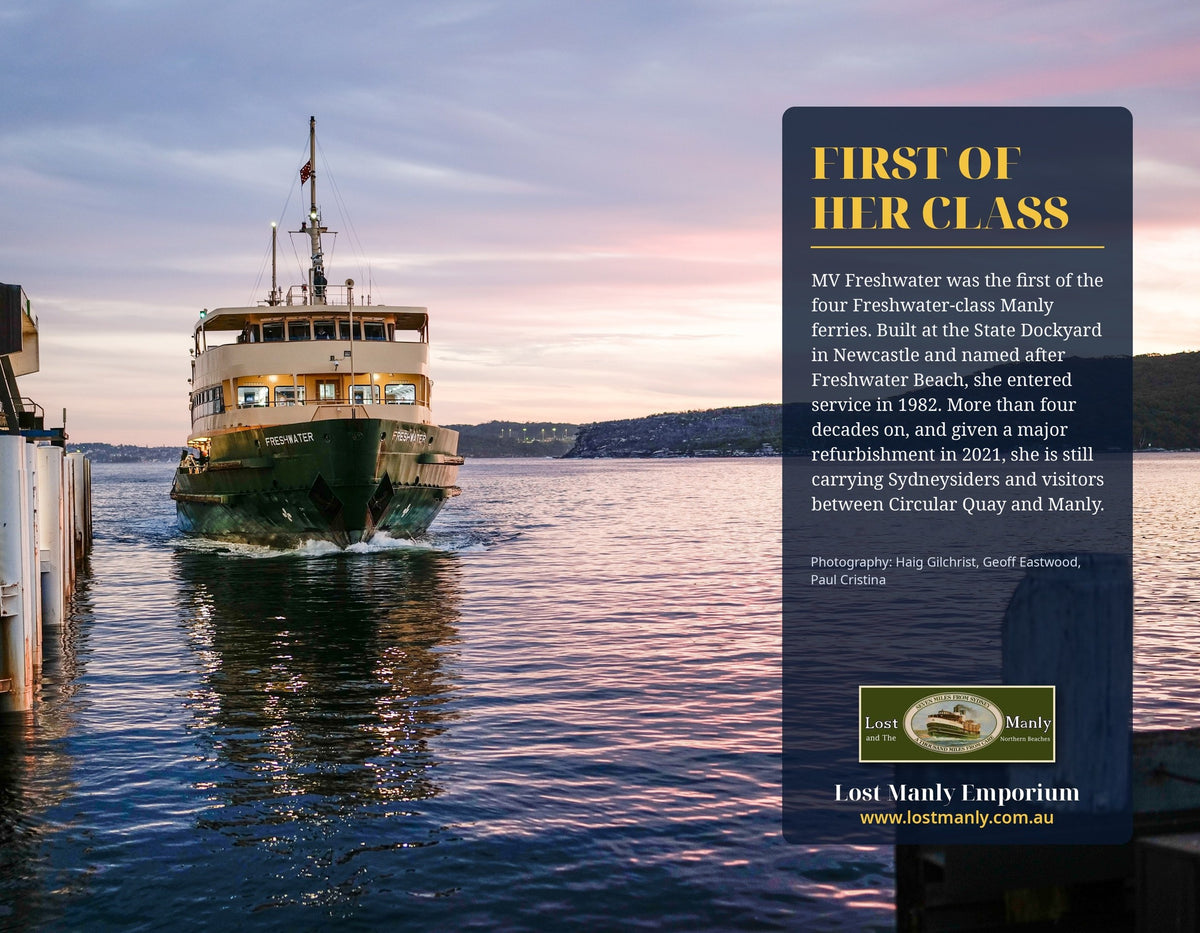 MV Freshwater 2027 Calendar back cover – First of her class