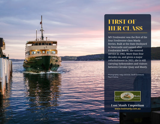 MV Freshwater 2027 Calendar back cover – First of her class