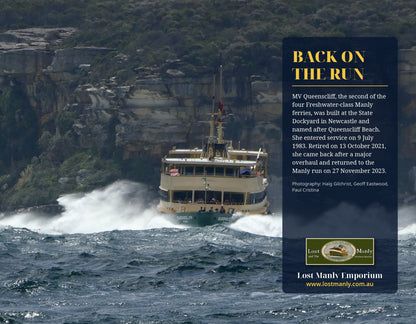 MV Queenscliff 2027 Calendar back cover – Back on the run