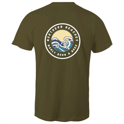 Manly Born and Bred Northern Beaches Sydney Australia Printed Logo T-Shirt 