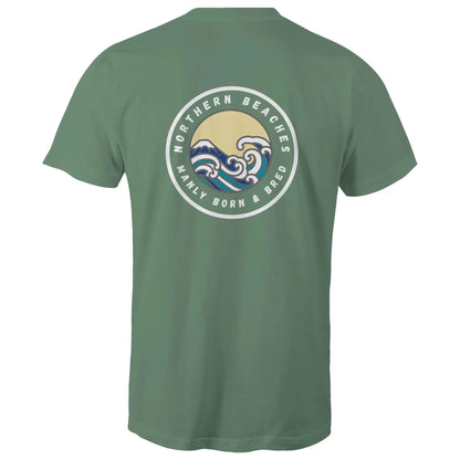 Manly Born and Bred Northern Beaches Sydney Australia Printed Logo T-Shirt 