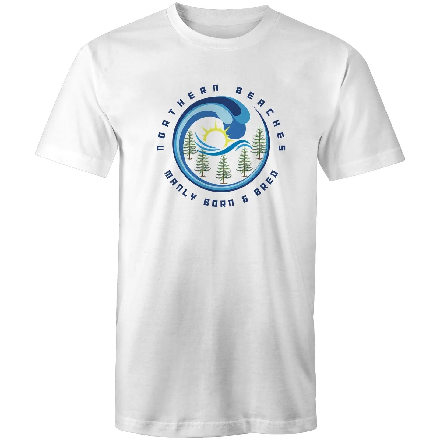 Manly Born n Bred Northern Beaches Sydney Australia Printed Logo T-Shirt 