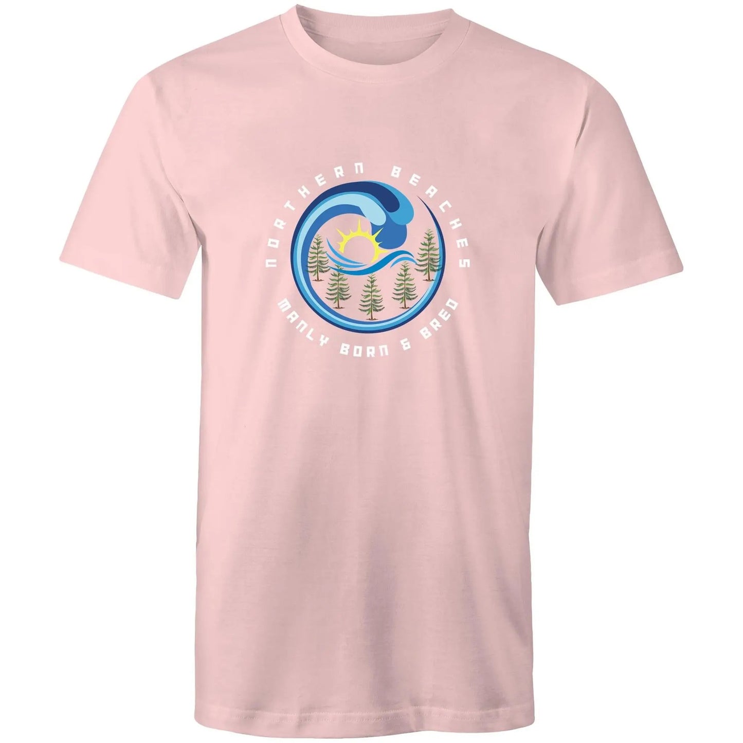 Manly Born n Bred Northern Beaches Sydney Australia Printed Logo T-Shirt 