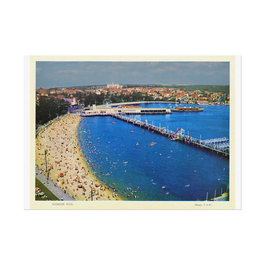 Manly Harbour 1955 Vintage Poster 