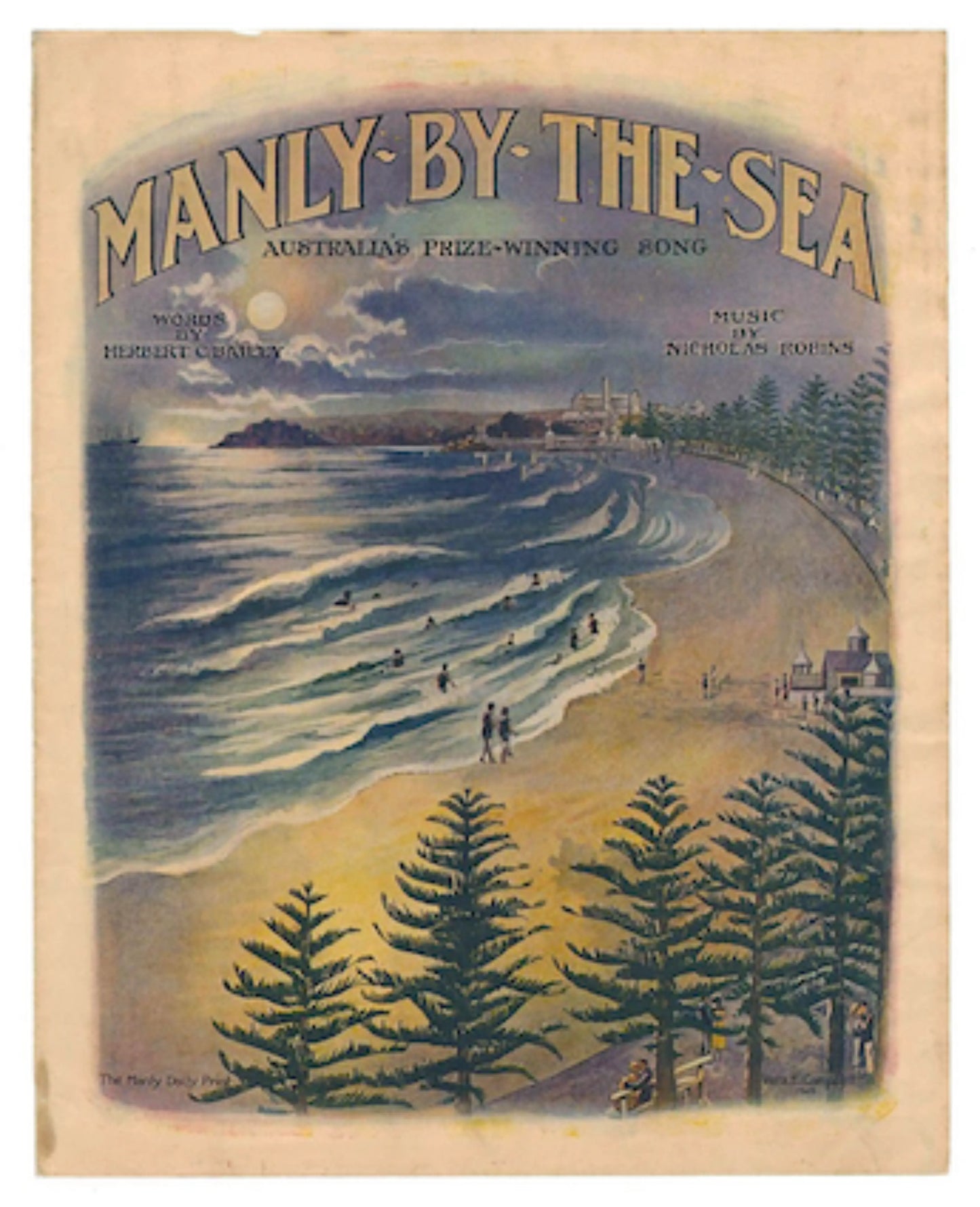 Manly Vintage Poster Print 