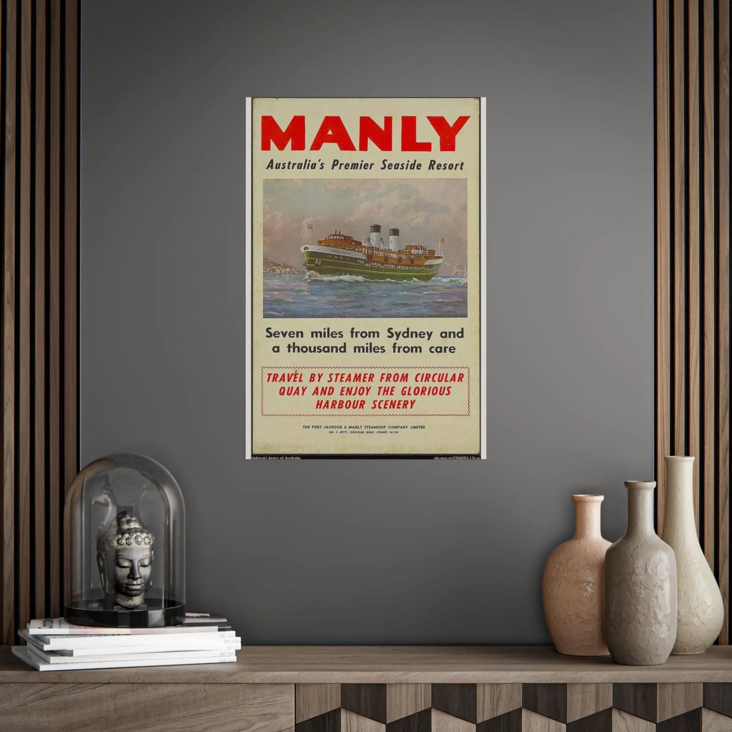 Manly Vintage Poster Print 