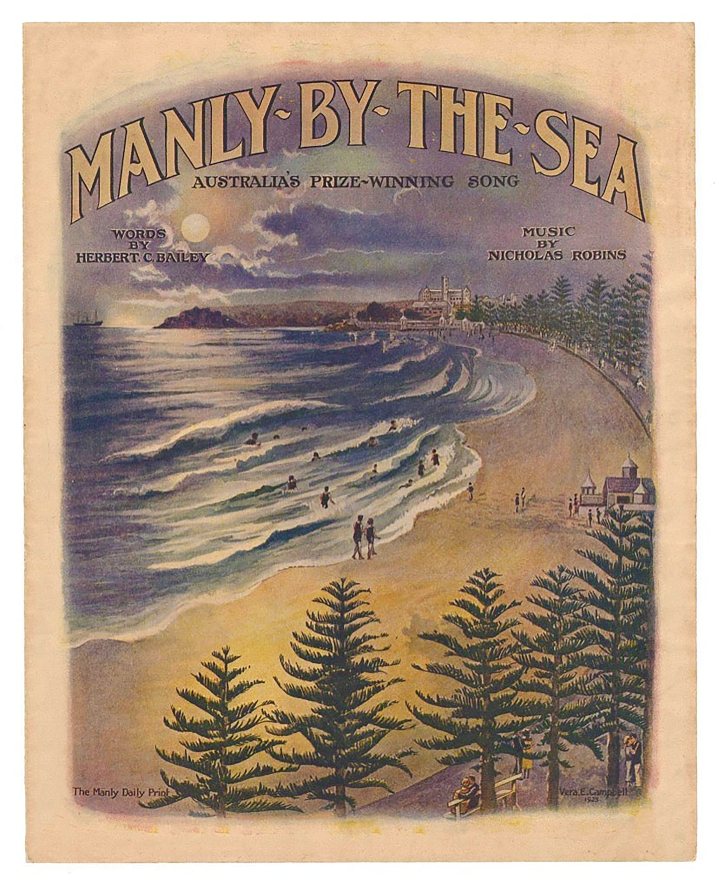 Manly By the Sea 1924 Vintage Poster Print - Lost Manly Shop