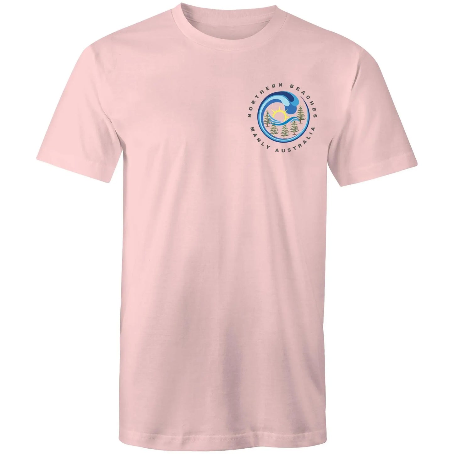 Northern Beaches Manly Australia front and back logo on AS Colour Staple Cotton Adult T-Shirt 