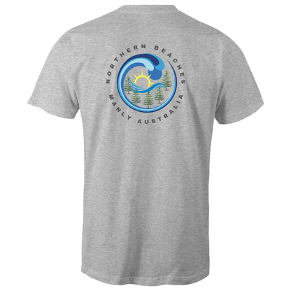 Northern Beaches Manly Australia front and back logo on AS Colour Staple Cotton Adult T-Shirt 