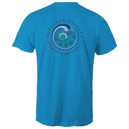 Northern Beaches Manly Australia front and back logo on AS Colour Staple Cotton Adult T-Shirt 