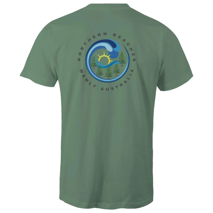 Northern Beaches Manly Australia front and back logo on AS Colour Staple Cotton Adult T-Shirt 