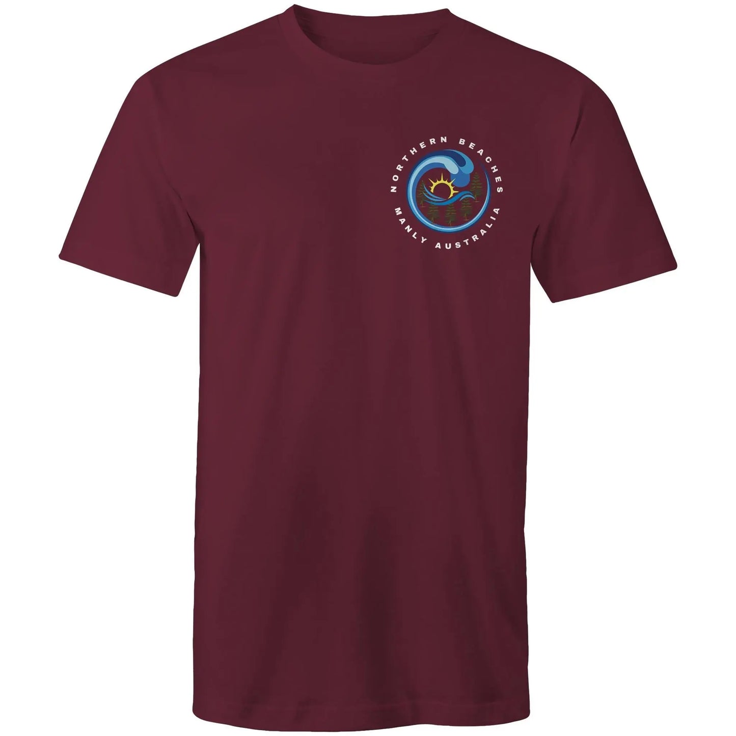 Northern Beaches Manly Australia front and back logo on AS Colour Staple Cotton Adult T-Shirt 