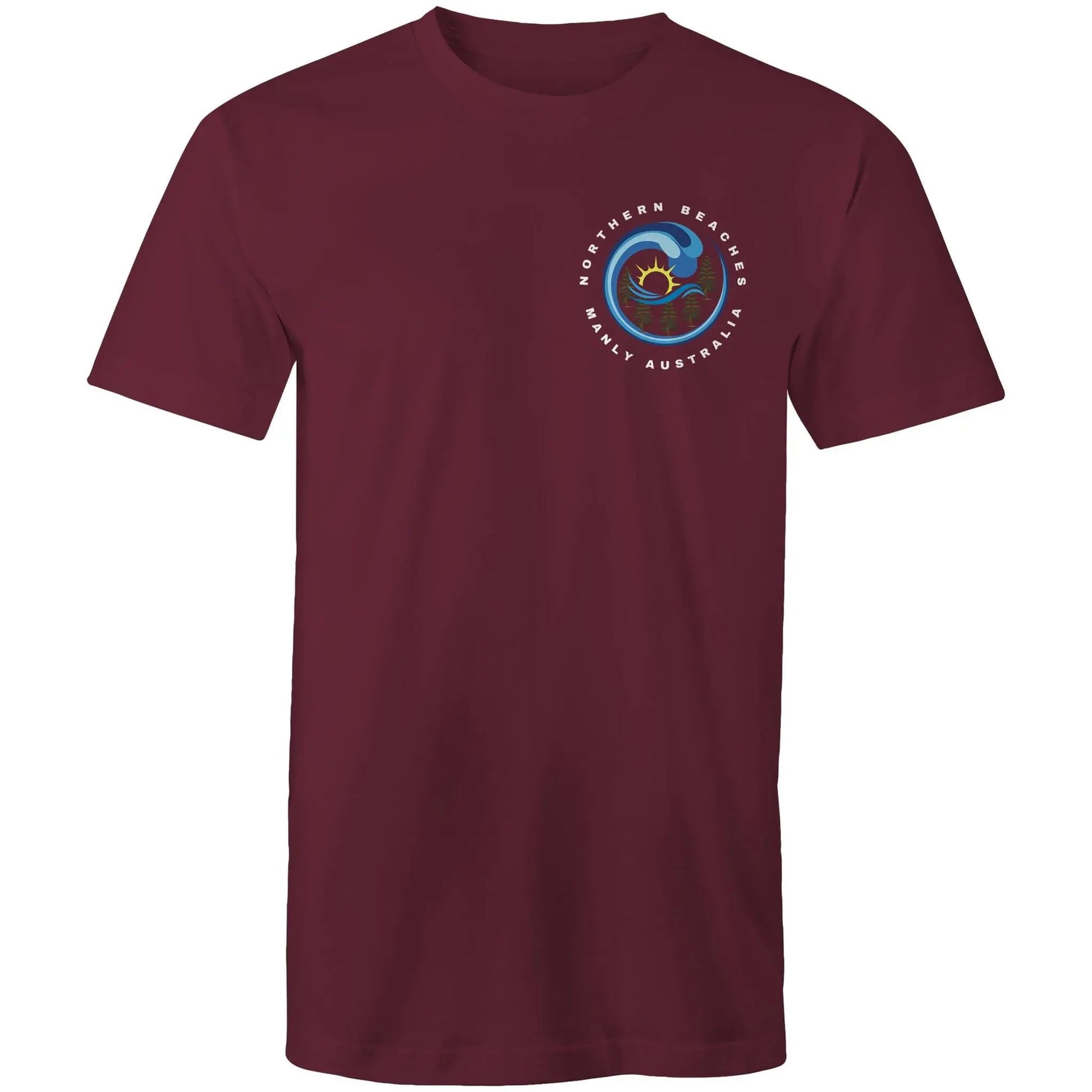 Northern Beaches Manly Australia front and back logo on AS Colour Staple Cotton Adult T-Shirt 