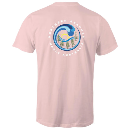 Northern Beaches Manly Australia front and back logo on AS Colour Staple Cotton Adult T-Shirt 