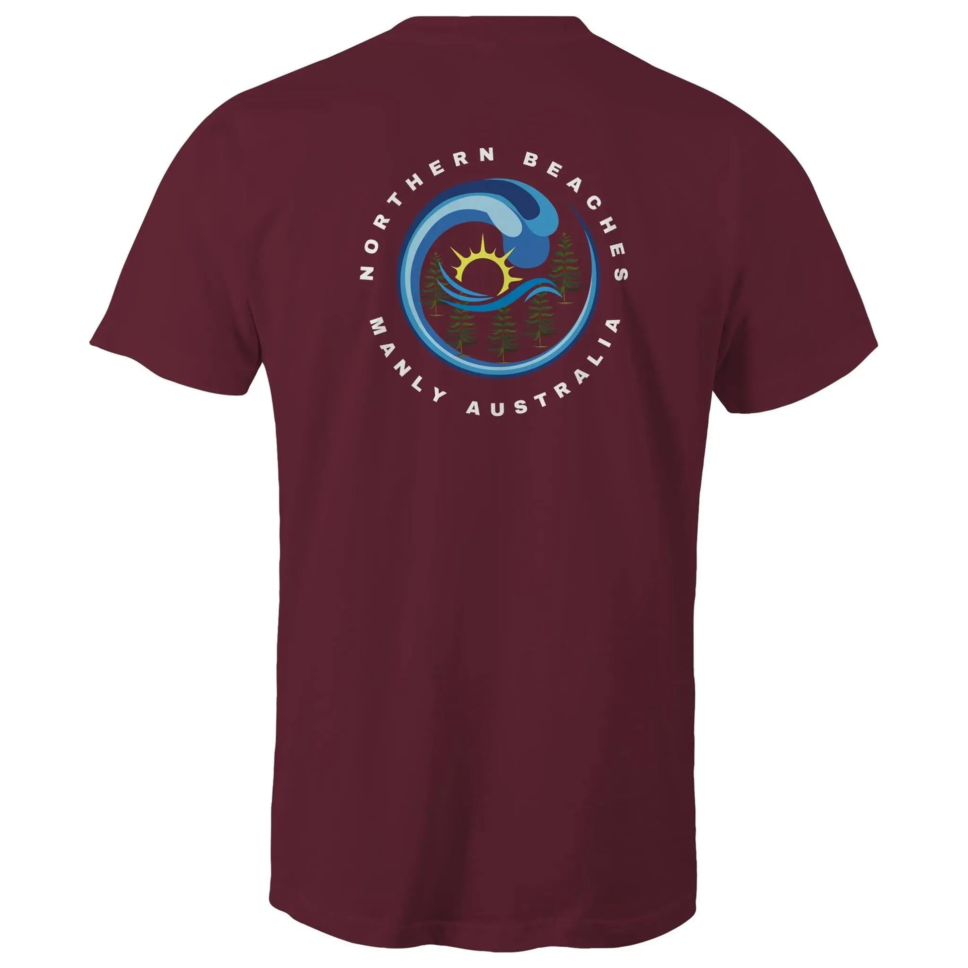Northern Beaches Manly Australia front and back logo on AS Colour Staple Cotton Adult T-Shirt 