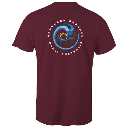 Northern Beaches Manly Australia front and back logo on AS Colour Staple Cotton Adult T-Shirt 
