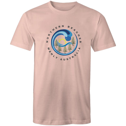 Northern Beaches Manly Australia front logo on AS Colour Staple Cotton Adult T-Shirt 