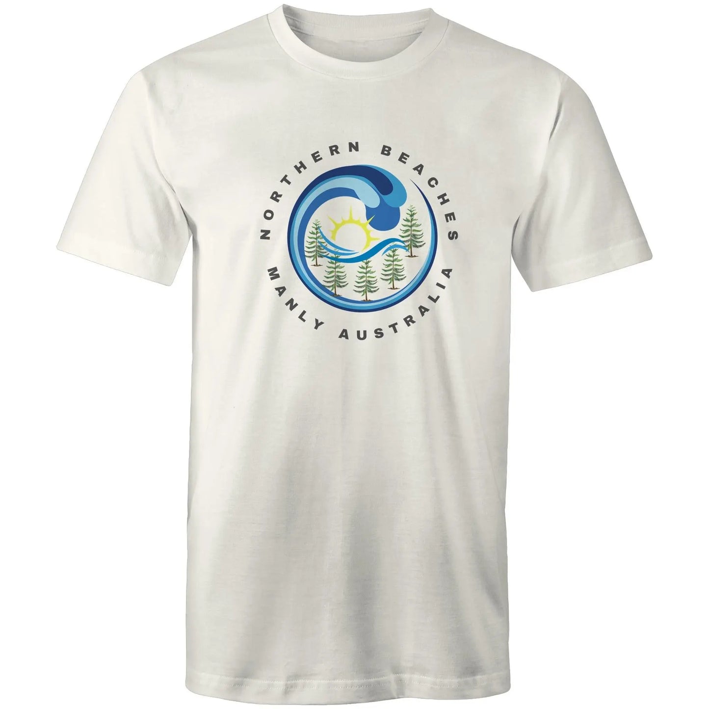 Northern Beaches Manly Australia front logo on AS Colour Staple Cotton Adult T-Shirt 