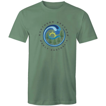 Northern Beaches Manly Australia front logo on AS Colour Staple Cotton Adult T-Shirt 