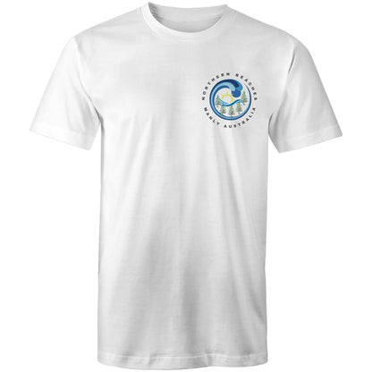 Northern Beaches Manly Australia small front grey font logo on AS Colour Cotton T-Shirt 