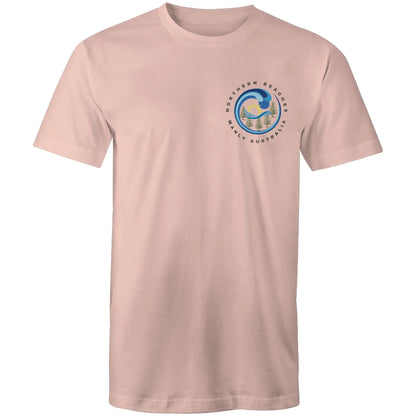 Northern Beaches Manly Australia small front grey font logo on AS Colour Cotton T-Shirt 