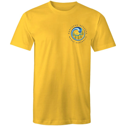 Northern Beaches Manly Australia small front grey font logo on AS Colour Cotton T-Shirt 