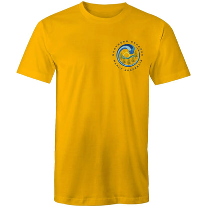 Northern Beaches Manly Australia small front grey font logo on AS Colour Cotton T-Shirt 