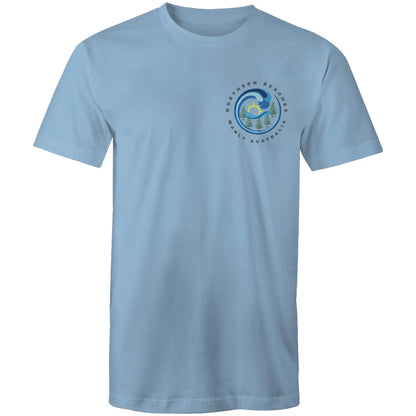 Northern Beaches Manly Australia small front grey font logo on AS Colour Cotton T-Shirt 