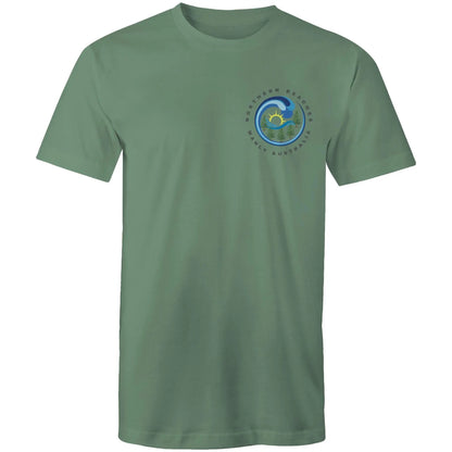 Northern Beaches Manly Australia small front grey font logo on AS Colour Cotton T-Shirt 