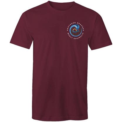 Northern Beaches Manly Australia small white font logo on Cotton T-Shirt 