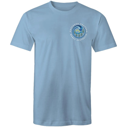 Northern Beaches Manly Australia small white font logo on Cotton T-Shirt 
