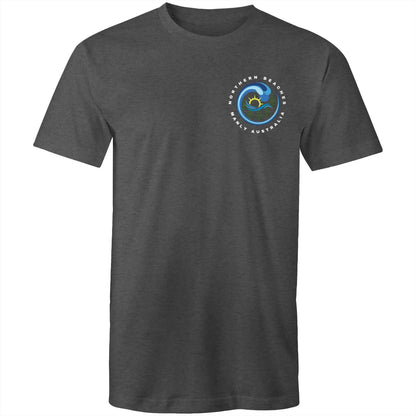 Northern Beaches Manly Australia small white font logo on Cotton T-Shirt 