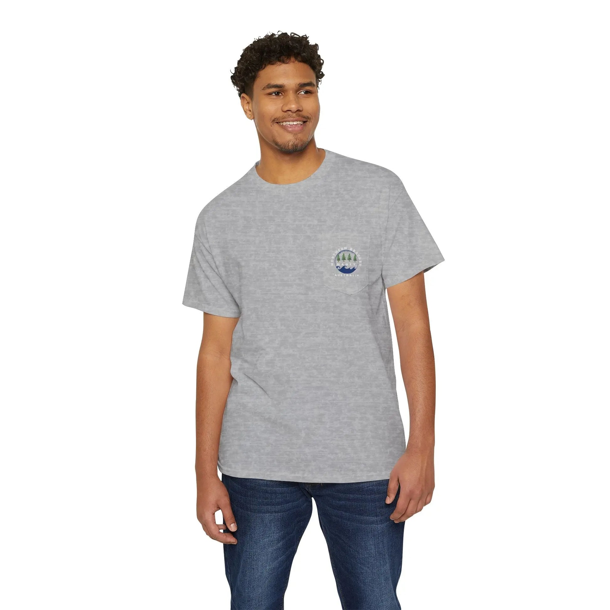 Northern Beaches front/back Logo Pocket T-Shirt 