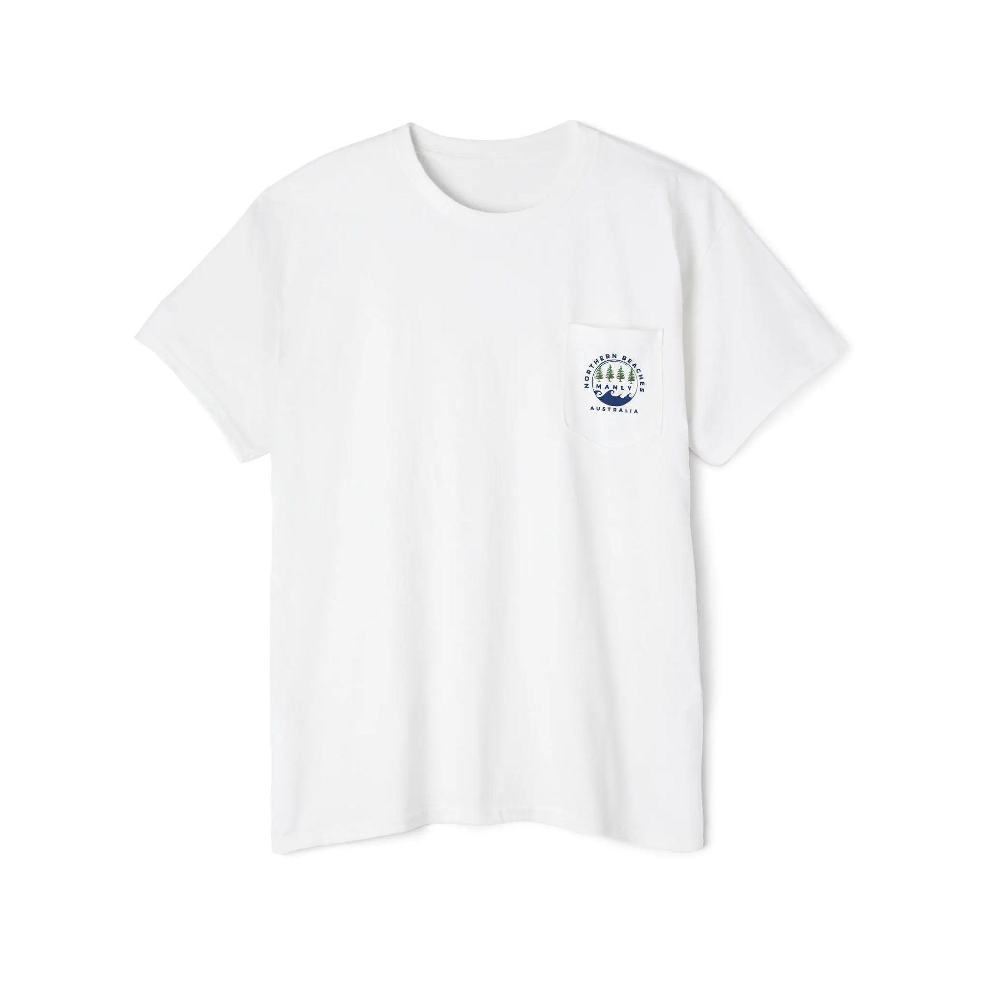 Northern Beaches front/back Logo Pocket T-Shirt 