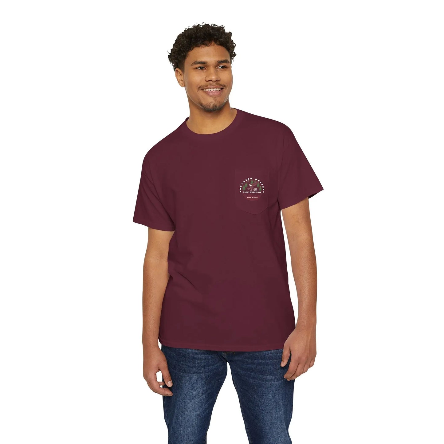 Northern Beaches front/back logo Pocket T-Shirt 