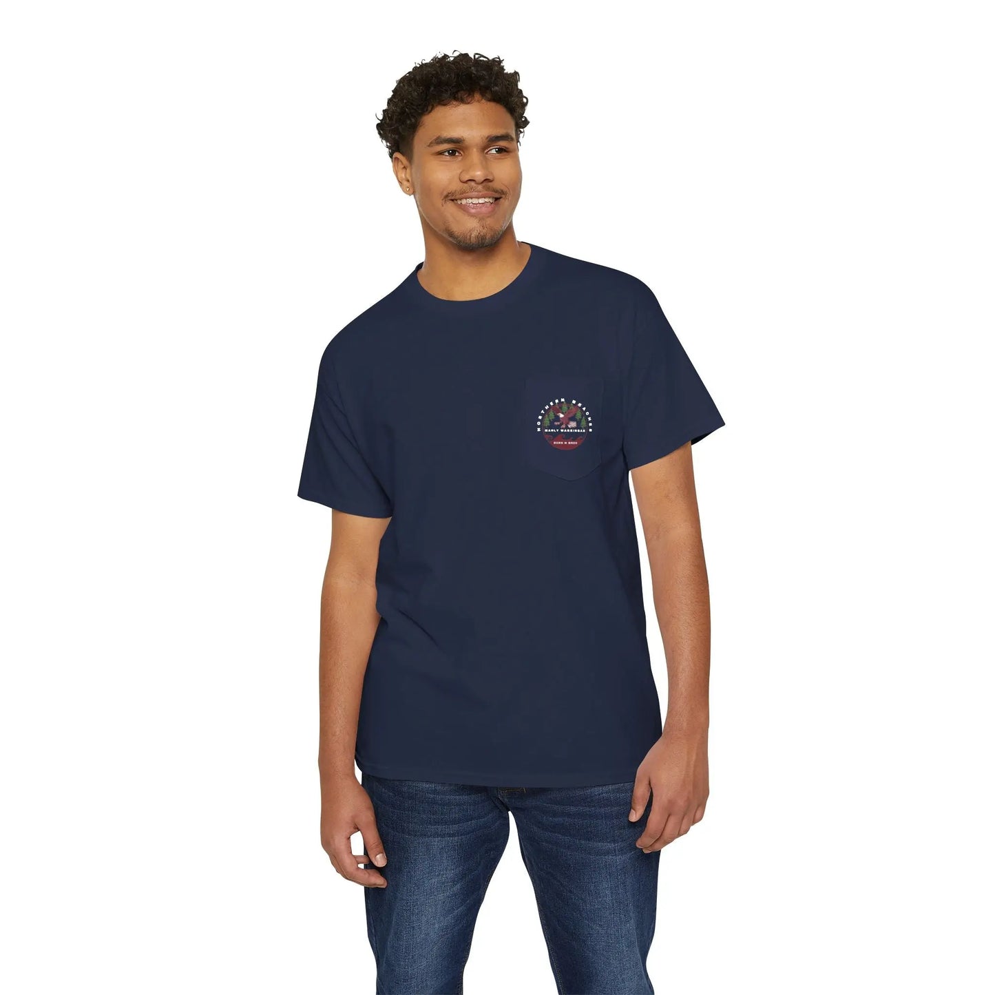 Northern Beaches front/back logo Pocket T-Shirt 