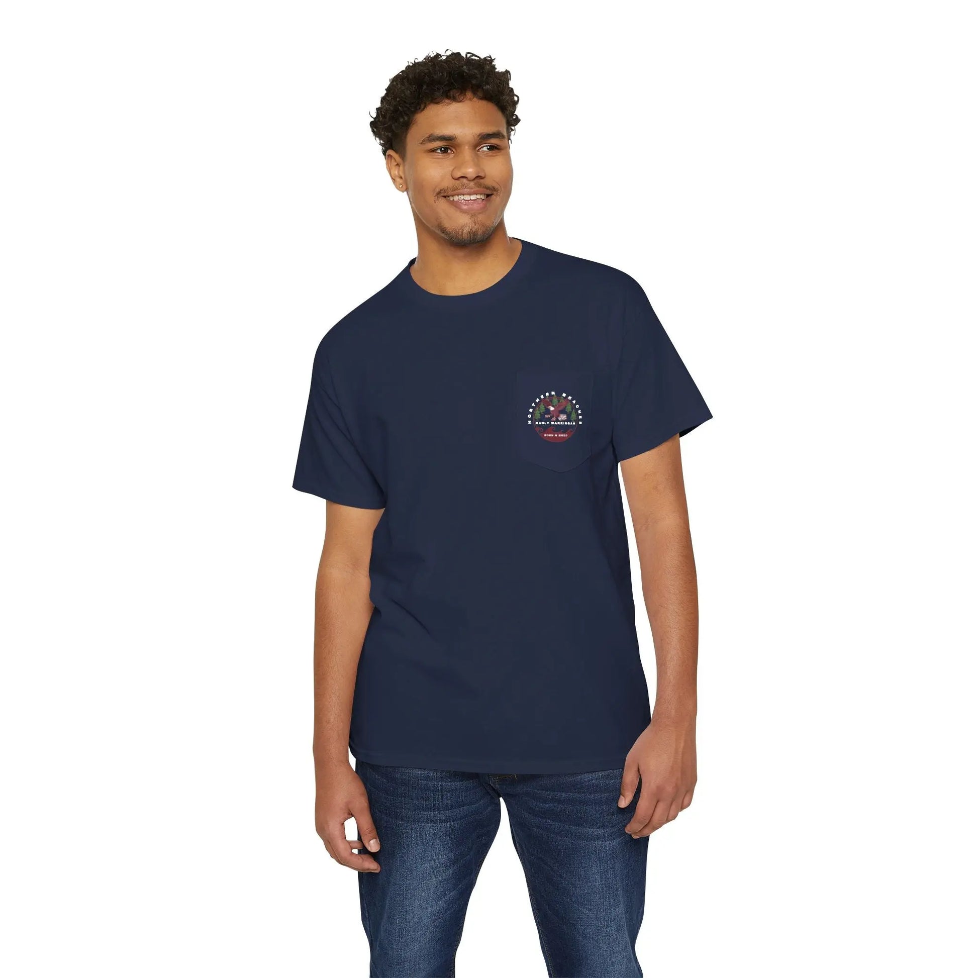 Northern Beaches front/back logo Pocket T-Shirt 