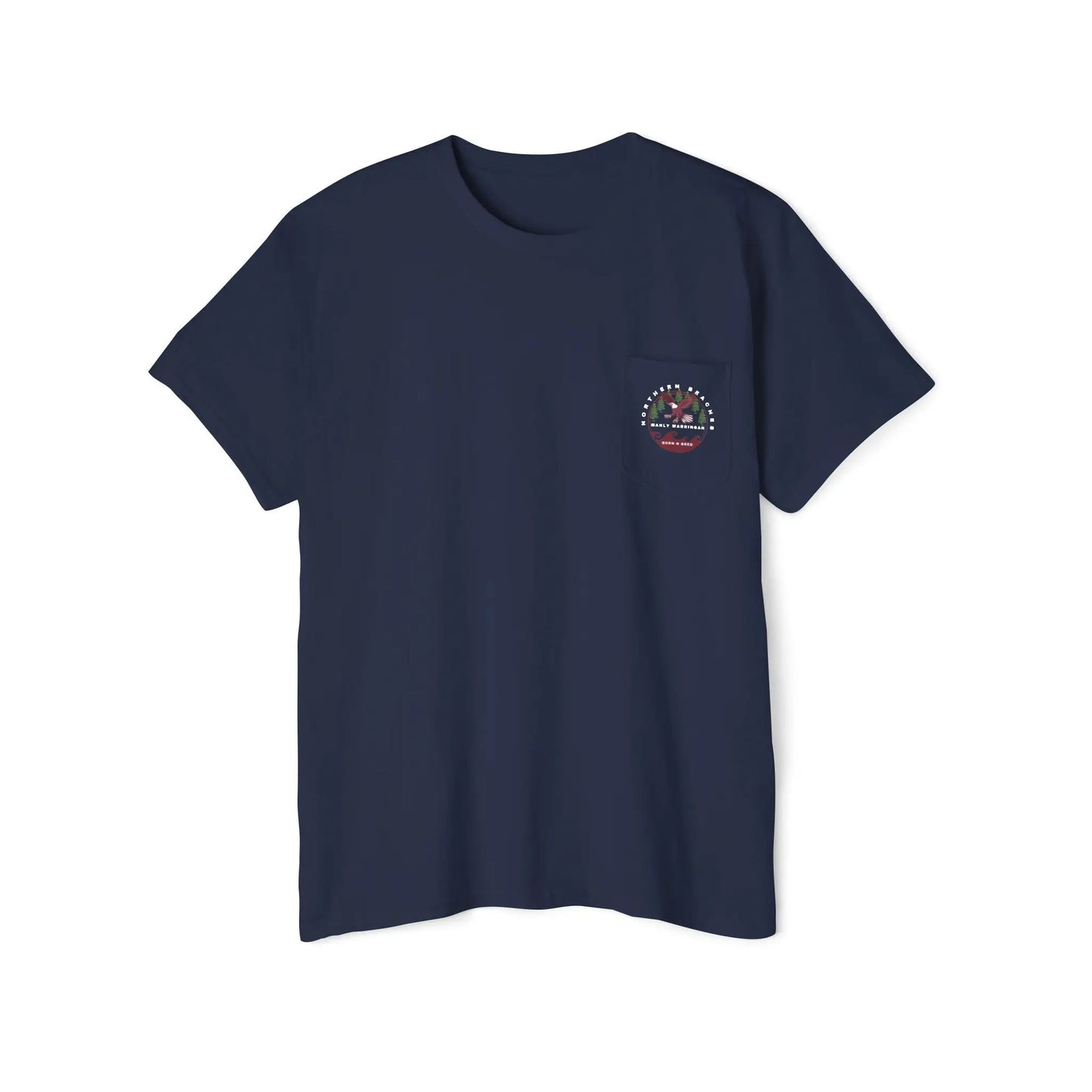 Northern Beaches front/back logo Pocket T-Shirt 