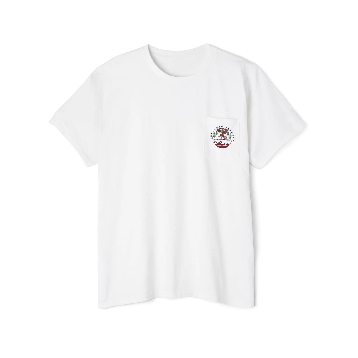 Northern Beaches front/back logo Pocket T-Shirt 