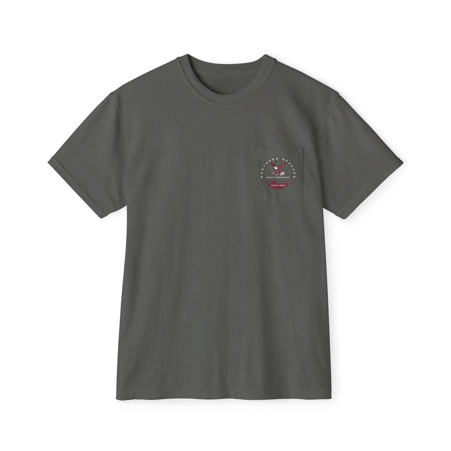 Pocket T-Shirt Northern Beaches 2x custom logo 