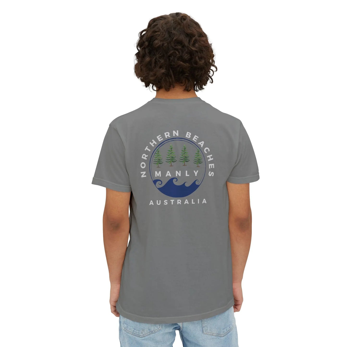 Pocket T-Shirt Northern Beaches 2x custom logo 