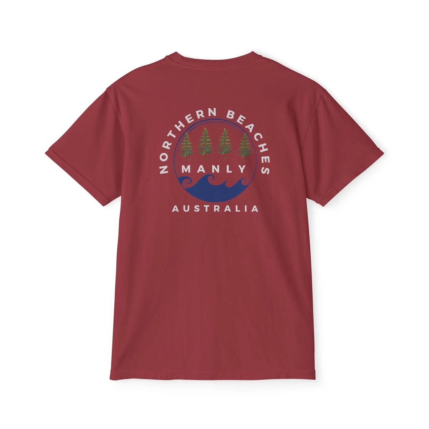 Pocket T-Shirt Northern Beaches 2x custom logo 