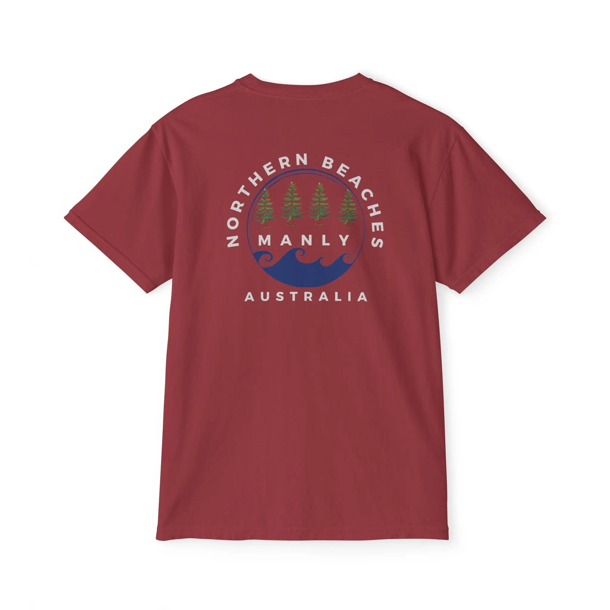 Pocket T-Shirt Northern Beaches 2x custom logo 