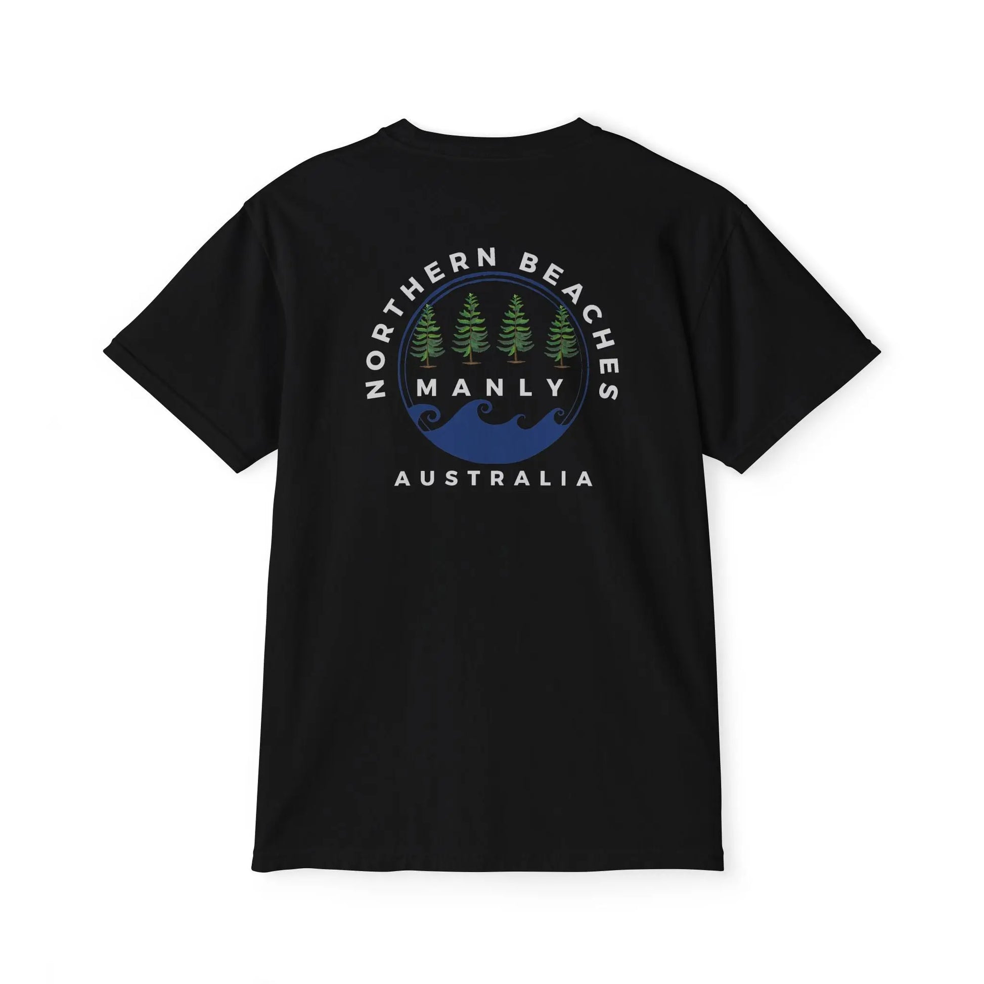 Pocket T-Shirt Northern Beaches 2x custom logo 
