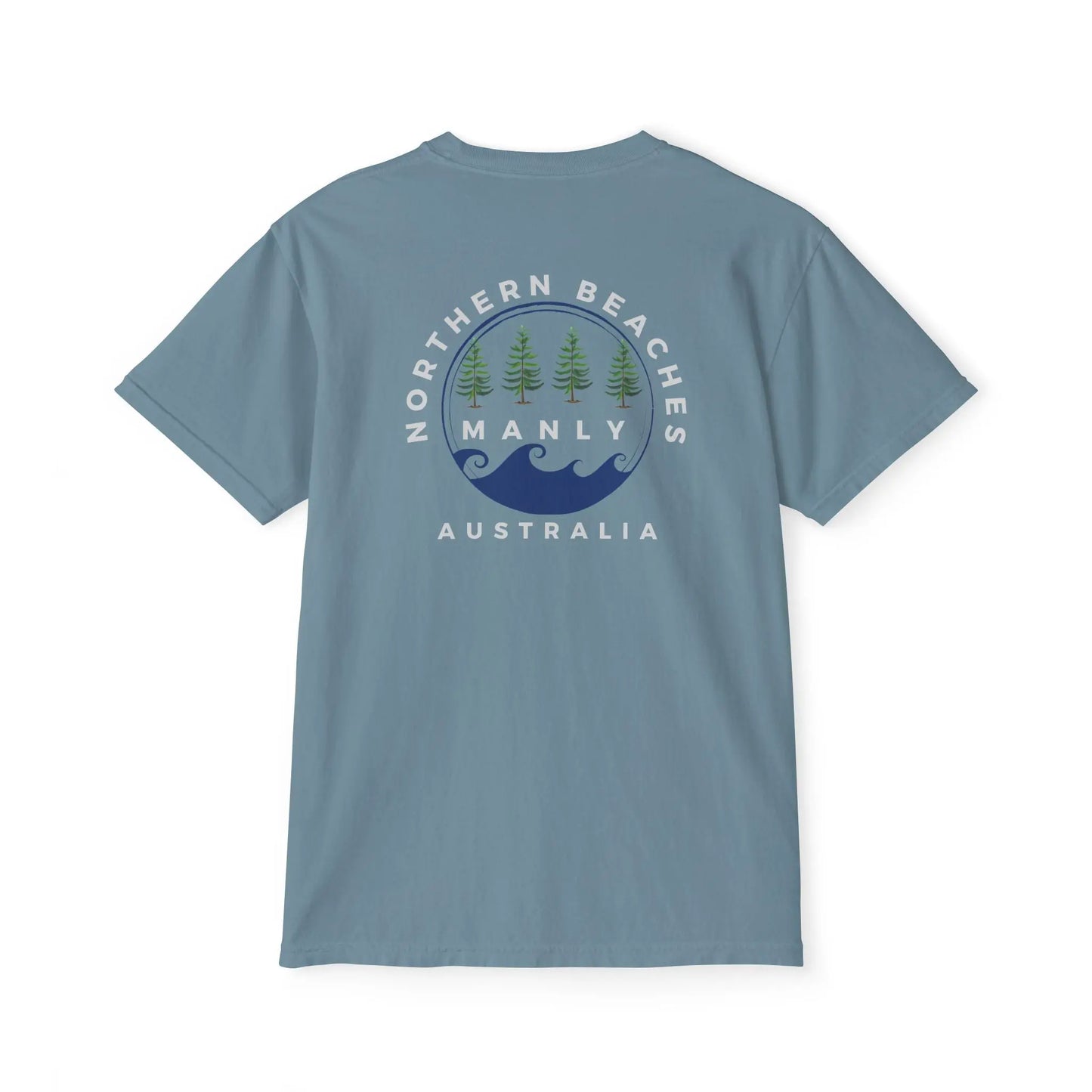 Pocket T-Shirt Northern Beaches 2x custom logo 