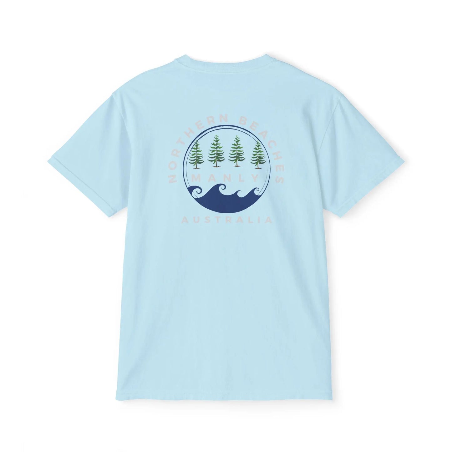 Pocket T-Shirt Northern Beaches 2x custom logo 
