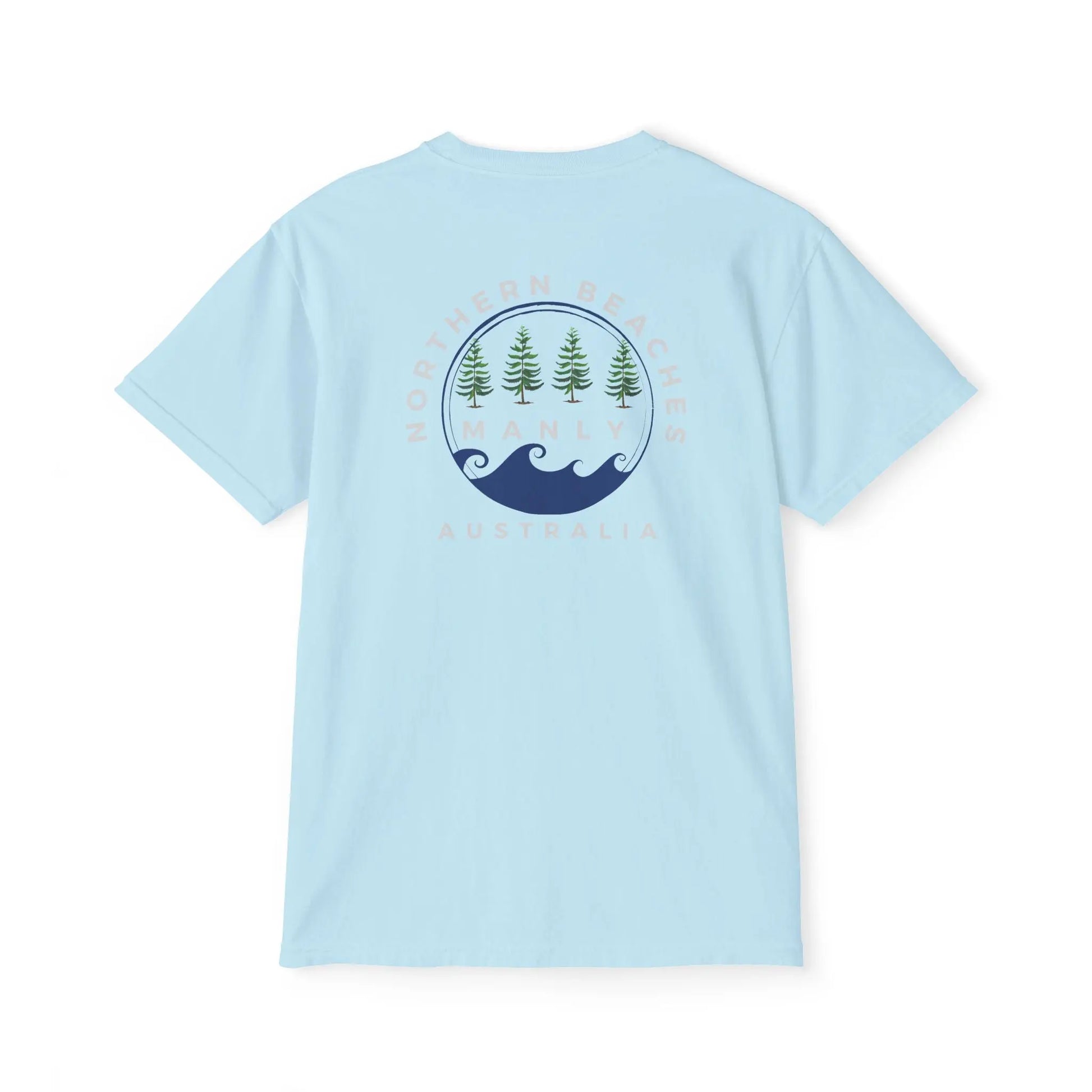 Pocket T-Shirt Northern Beaches 2x custom logo 