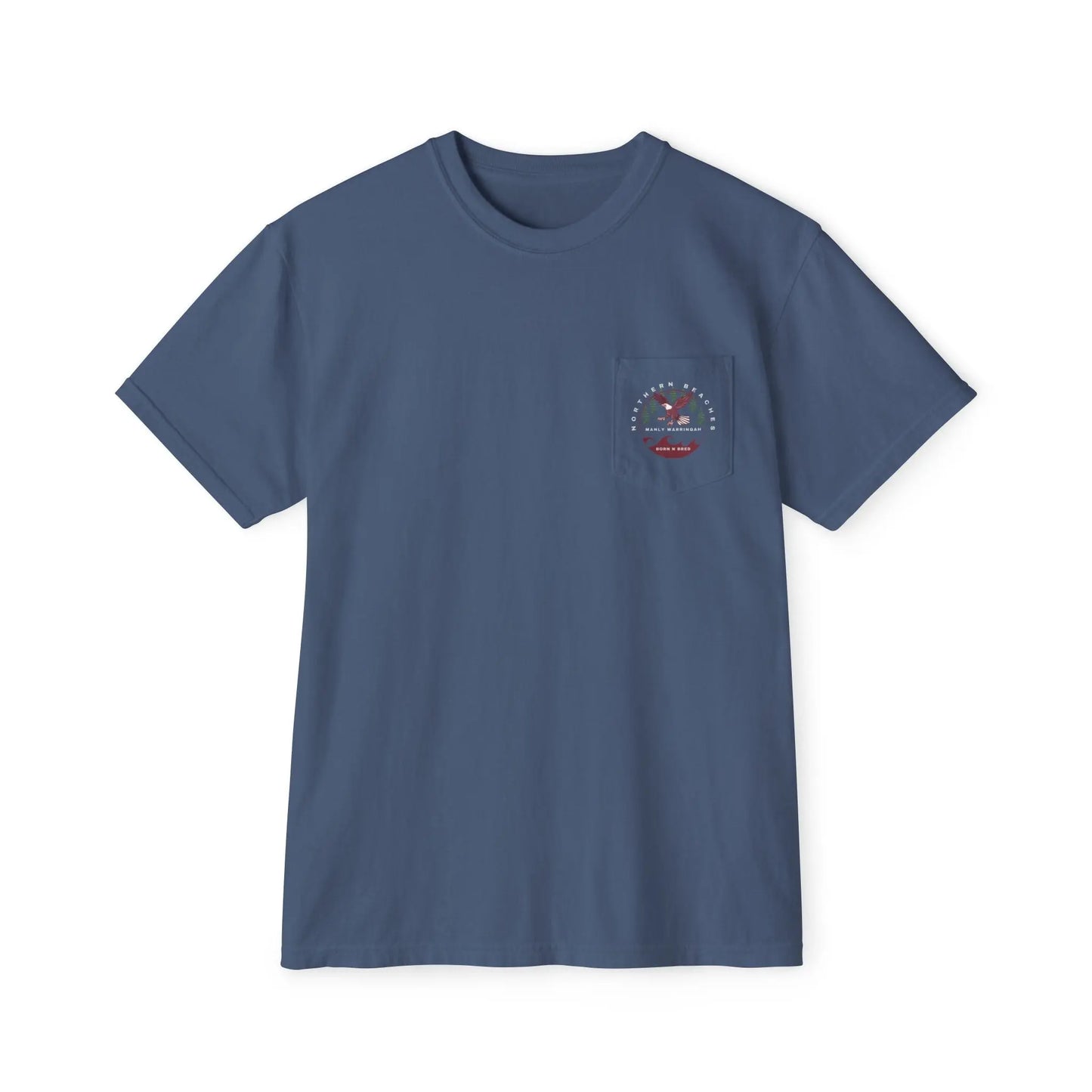Pocket T-Shirt Northern Beaches 2x custom logo 